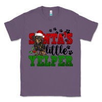 Lavender Santa's Little Yelper Classic Tee - FaDigitalArtStudio