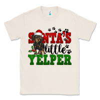 Natural Santa's Little Yelper Classic Tee - FaDigitalArtStudio