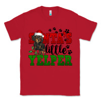 Red Santa's Little Yelper Classic Tee - FaDigitalArtStudio