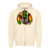 Sandshell st patricks day baby cow shamrock rainbow gold Zipper Hoodie - RanaPortraitStore