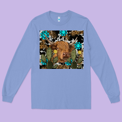Long Sleeve Tee western cow