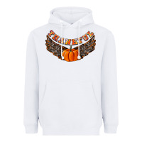 White Thankful Heavyweight Hoodie - CowhideDigitalArt