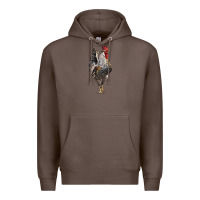 Coffee cream legbar rooster Premium Hoodie - LillyAllenDesigns