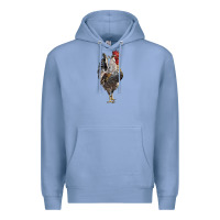 Colony Blue cream legbar rooster Premium Hoodie - LillyAllenDesigns