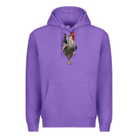 Purple cream legbar rooster Premium Hoodie - LillyAllenDesigns