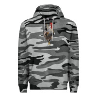 Slate Camo cream legbar rooster Premium Hoodie - LillyAllenDesigns