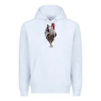White cream legbar rooster Premium Hoodie - LillyAllenDesigns