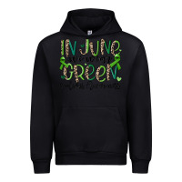 Black in june we wear green scoliosis awareness Urban Hoodie - MaliasSmallBusiness