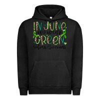 Pigment Black in june we wear green scoliosis awareness Urban Hoodie - MaliasSmallBusiness