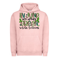 Pigment Salmon in june we wear green scoliosis awareness Urban Hoodie - MaliasSmallBusiness