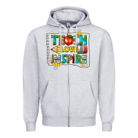 Heather Grey teach love inspire Zipper Hoodie - texasbilliewilder