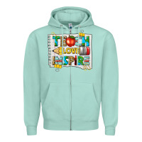 Seafoam teach love inspire Zipper Hoodie - texasbilliewilder