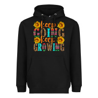 Black keep going keep growing Heavyweight Hoodie - HRA Design Shop