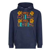 Navy keep going keep growing Heavyweight Hoodie - HRA Design Shop