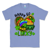 Colony Blue Happy Go Lucky Pot Of Gold And Rainbow Heart Classic Tee - RanaPortraitStore