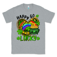Happy Go Lucky Pot Of Gold And Rainbow Heart Classic Tee | Teevron