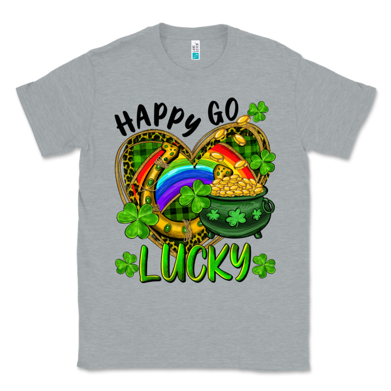 Happy Go Lucky Pot Of Gold And Rainbow Heart Classic Tee by RanaPortraitStore | Teevron