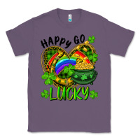 Lavender Happy Go Lucky Pot Of Gold And Rainbow Heart Classic Tee - RanaPortraitStore