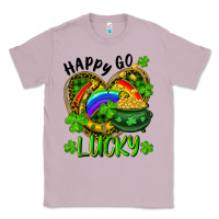 Lilac Happy Go Lucky Pot Of Gold And Rainbow Heart Classic Tee - RanaPortraitStore