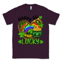 Plum Happy Go Lucky Pot Of Gold And Rainbow Heart Classic Tee - RanaPortraitStore