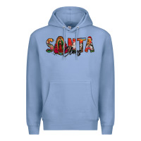 Colony Blue santa claus lady of guadalupe Premium Hoodie - Jasminsmagicworld