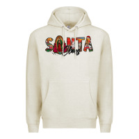 Oatmeal Heather santa claus lady of guadalupe Premium Hoodie - Jasminsmagicworld