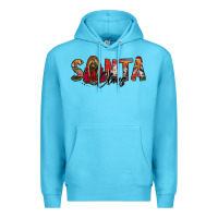 Ocean Blue santa claus lady of guadalupe Premium Hoodie - Jasminsmagicworld