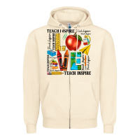 Sandshell teach love inspire teacher Zipper Hoodie - texasbilliewilder
