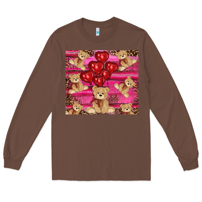 Valentines Day Teddy Bear Tumbler Long Sleeve Tee by RanaPortraitStore | Teevron