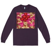 Plum valentines day teddy bear tumbler Long Sleeve Tee - RanaPortraitStore