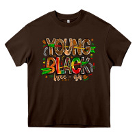 Chocolate Brown young black free ish Heavy Core Tee - CowhideDigitalArt