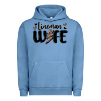 Pigment Pebble Blue lineman wife Urban Hoodie - MaliasSmallBusiness