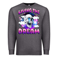 Charcoal Heather living the dream Premium Sweatshirt - JahusDesignShop