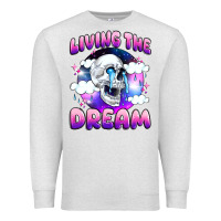 Oatmeal Heather living the dream Premium Sweatshirt - JahusDesignShop