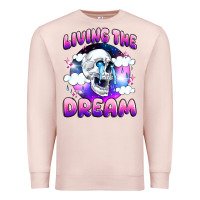 Pale Pink living the dream Premium Sweatshirt - JahusDesignShop