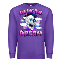 Purple living the dream Premium Sweatshirt - JahusDesignShop