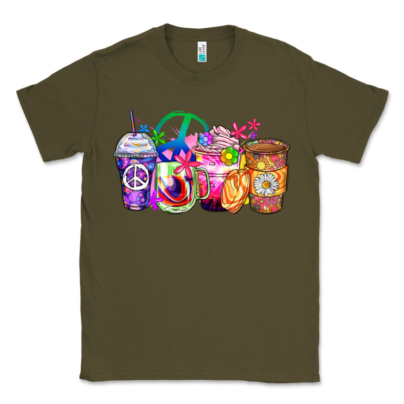 Hippie Coffee Cups Classic Tee by Zillion Design Studio | Teevron