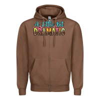 Chestnut a little bit dramatic Zipper Hoodie - Zillion Design Studio