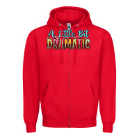 Red a little bit dramatic Zipper Hoodie - Zillion Design Studio