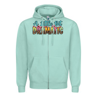 Seafoam a little bit dramatic Zipper Hoodie - Zillion Design Studio