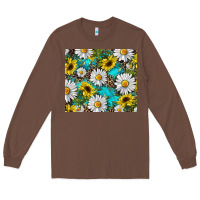 Chestnut western daisy and sunflower Long Sleeve Tee - RanaPortraitStore