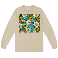 Mushroom western daisy and sunflower Long Sleeve Tee - RanaPortraitStore