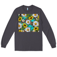 Smoke western daisy and sunflower Long Sleeve Tee - RanaPortraitStore