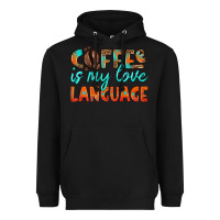 Black coffee is my love language Heavyweight Hoodie - HRA Design Shop
