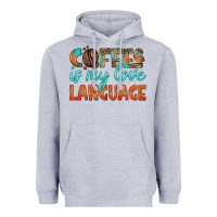 Heather Grey coffee is my love language Heavyweight Hoodie - HRA Design Shop