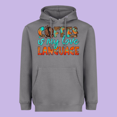 Coffee Is My Love Language Heavyweight Hoodie Designed By Hra Design Shop