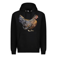 Black Cream Legbar Chicken Premium Hoodie - LillyAllenDesigns
