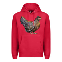 Cardinal Cream Legbar Chicken Premium Hoodie - LillyAllenDesigns