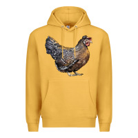 Mustard Cream Legbar Chicken Premium Hoodie - LillyAllenDesigns