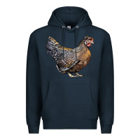 Navy Cream Legbar Chicken Premium Hoodie - LillyAllenDesigns